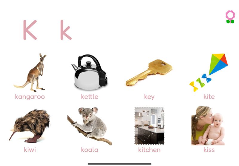 Words starting with the letter K