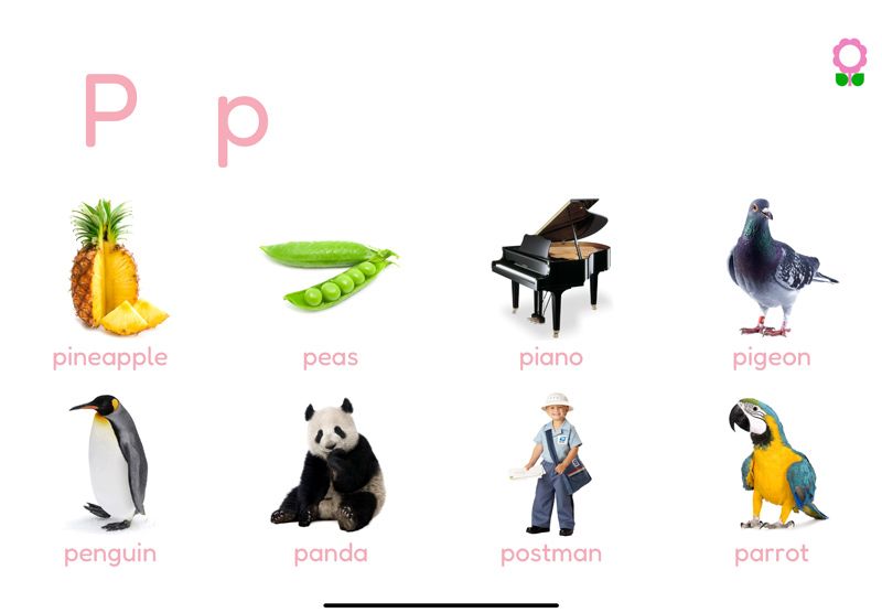 Words starting with the letter P