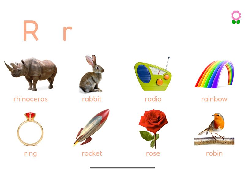 Words starting with the letter R